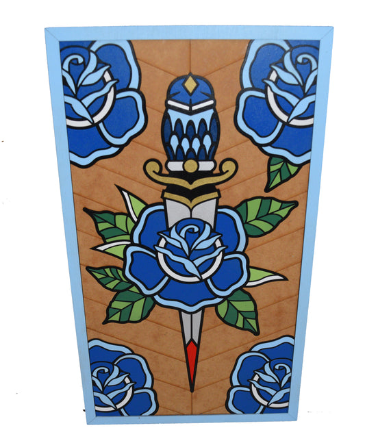 Blue Rose and Dagger Art