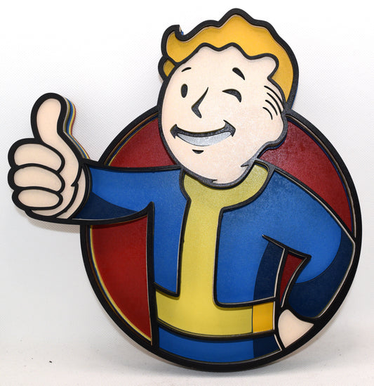 3-D Fallout Vault Boy Layered Art