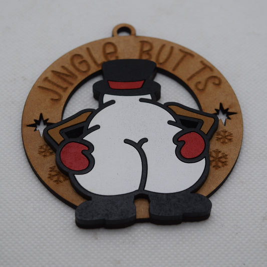 Jingle Butts Snowman Ornament