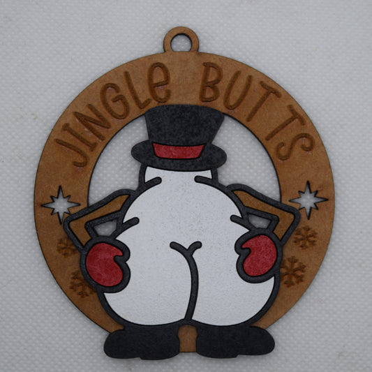 Jingle Butts Snowman Ornament