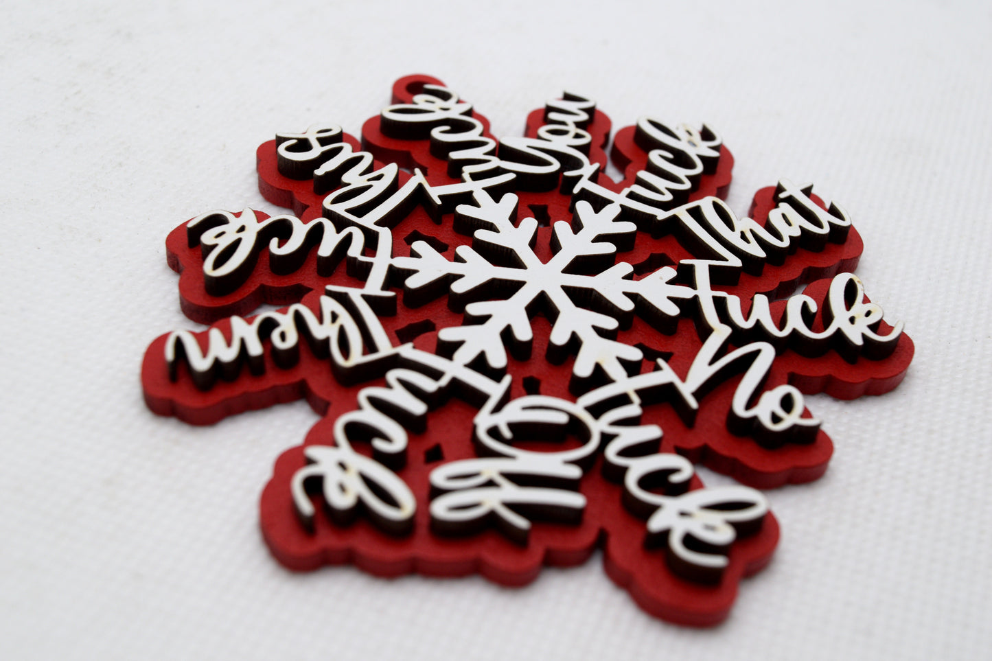 F*ck Everything Red F**k Flake Ornament