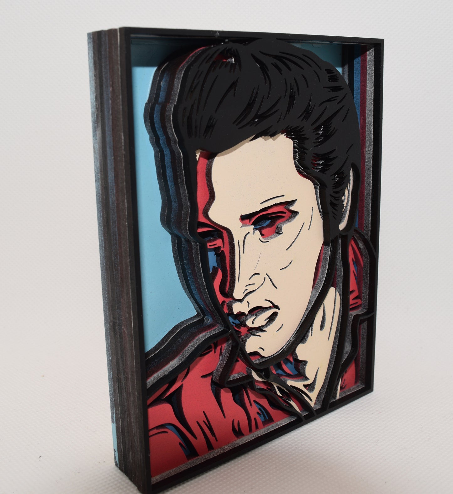 3-D Layered Elvis Presley Wooden Art