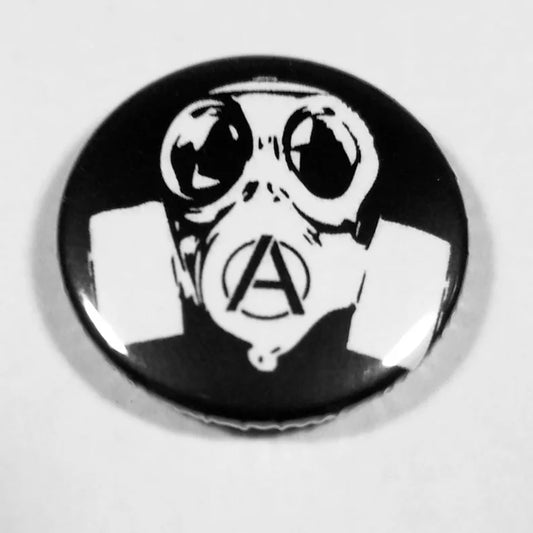 Anarchy Gas Mask 1 inch Button