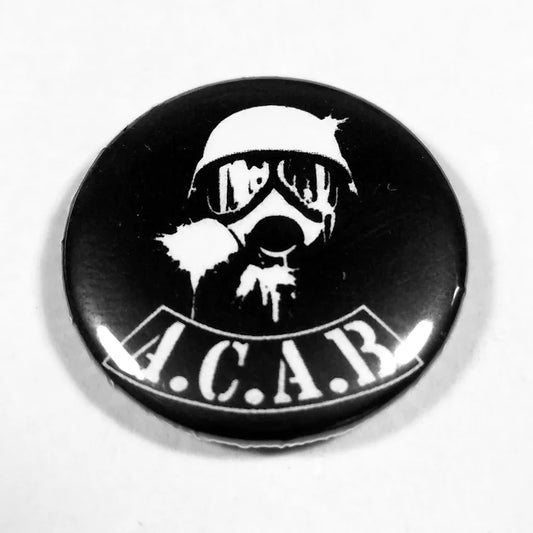 Gas Mask ACAB 1 Inch Button