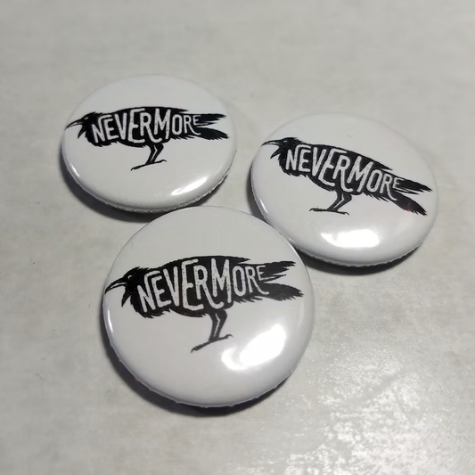 Nevermore Raven 1 inch Button