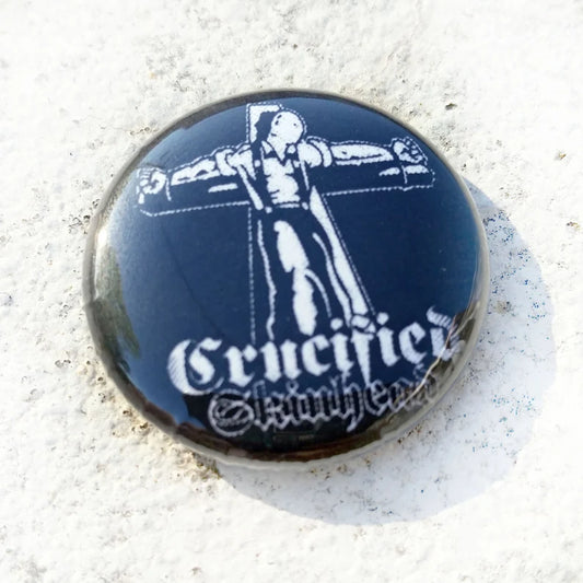 Crucified Skinhead 3D 1 inch button