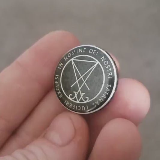 In Nomine Dei Nostri Satanas Luciferi Excels 1 inch Button