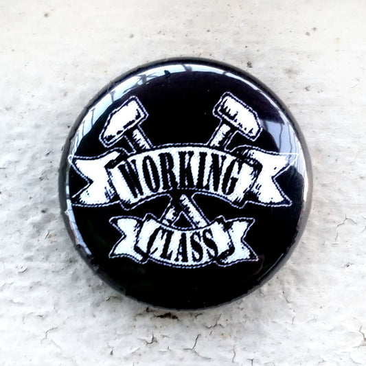 Working Class Crossed Hammers 1 inch Button