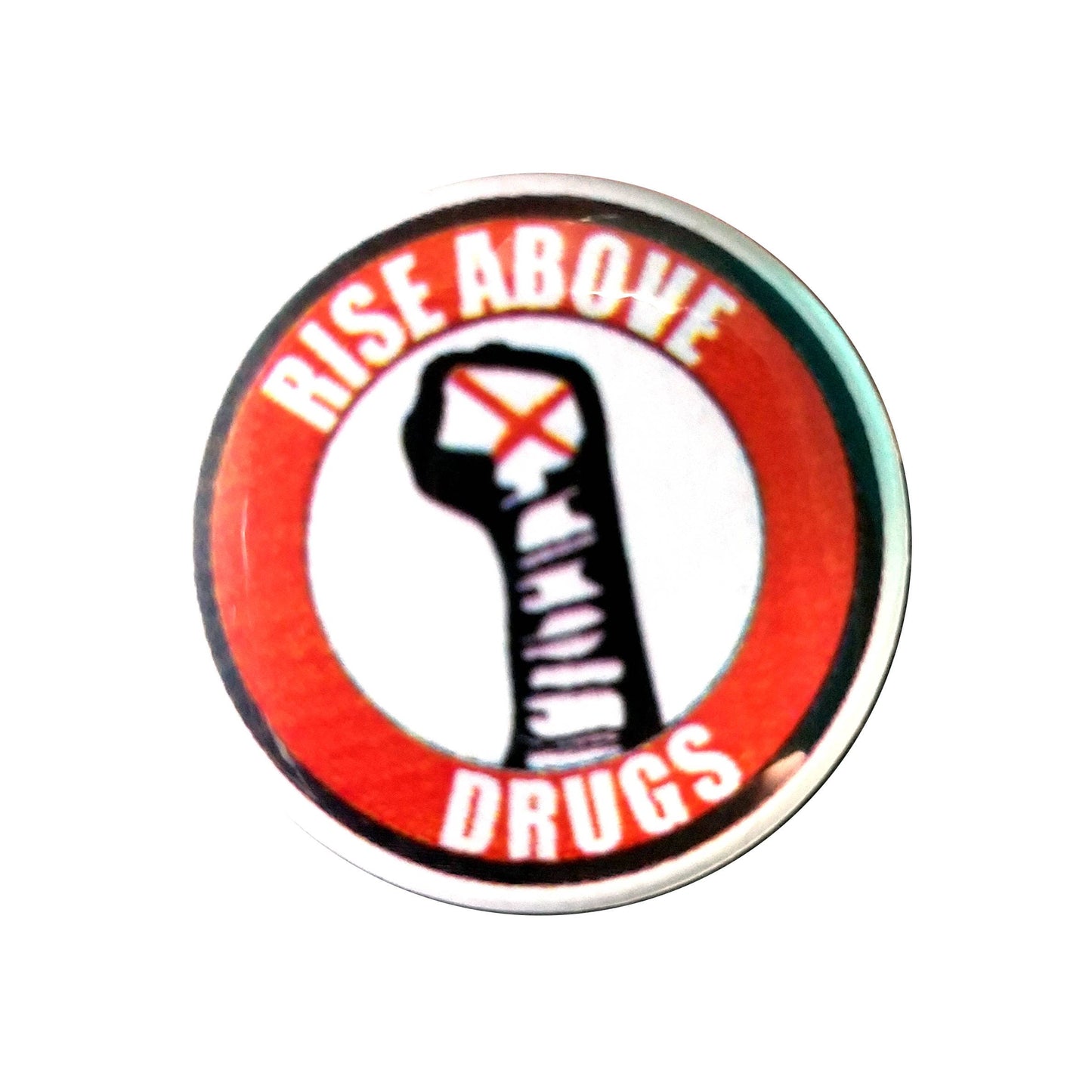 Rise Above Drugs 1 inch button