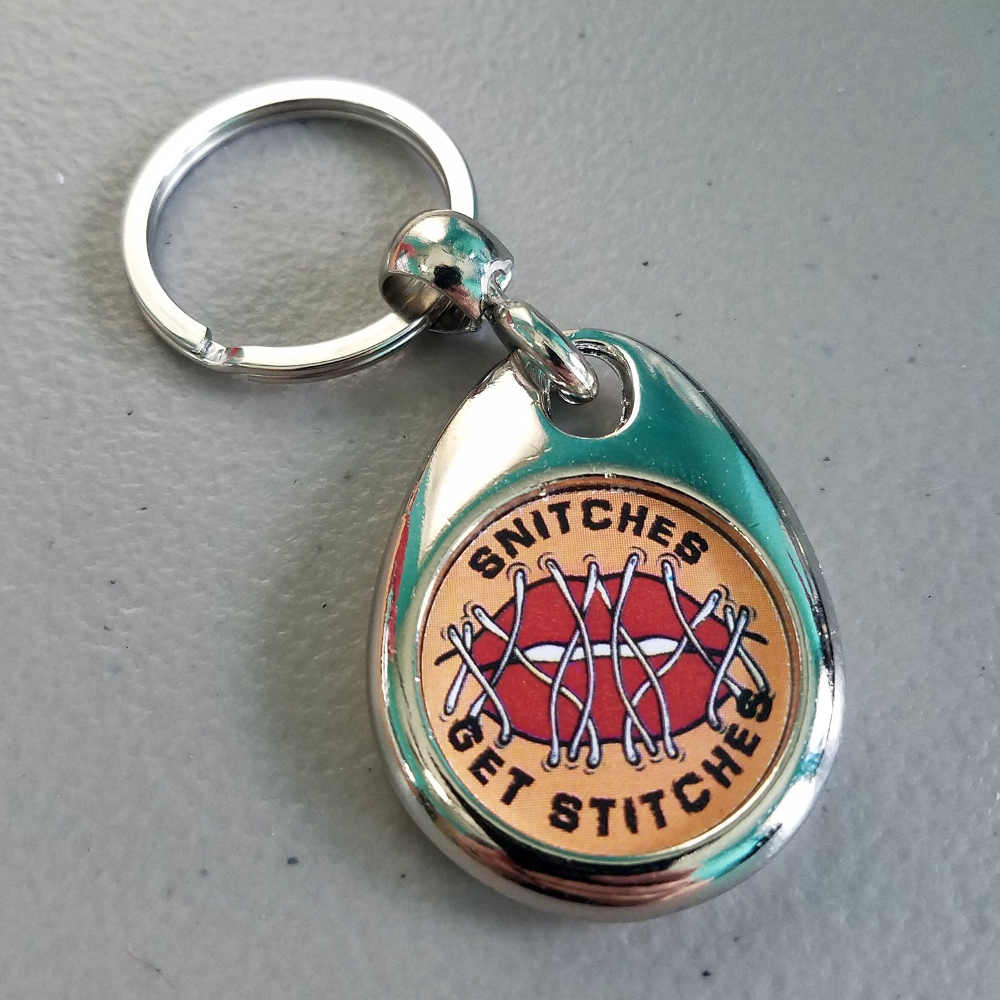 Snitches Get Stitches Keychain