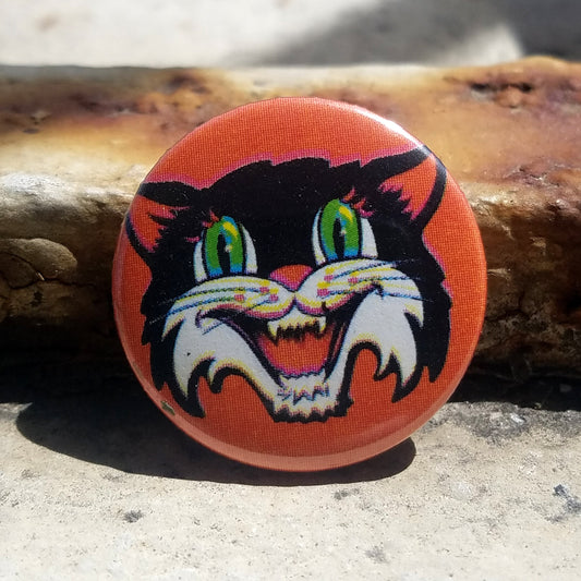 Vintage Halloween Cat 1 inch Button