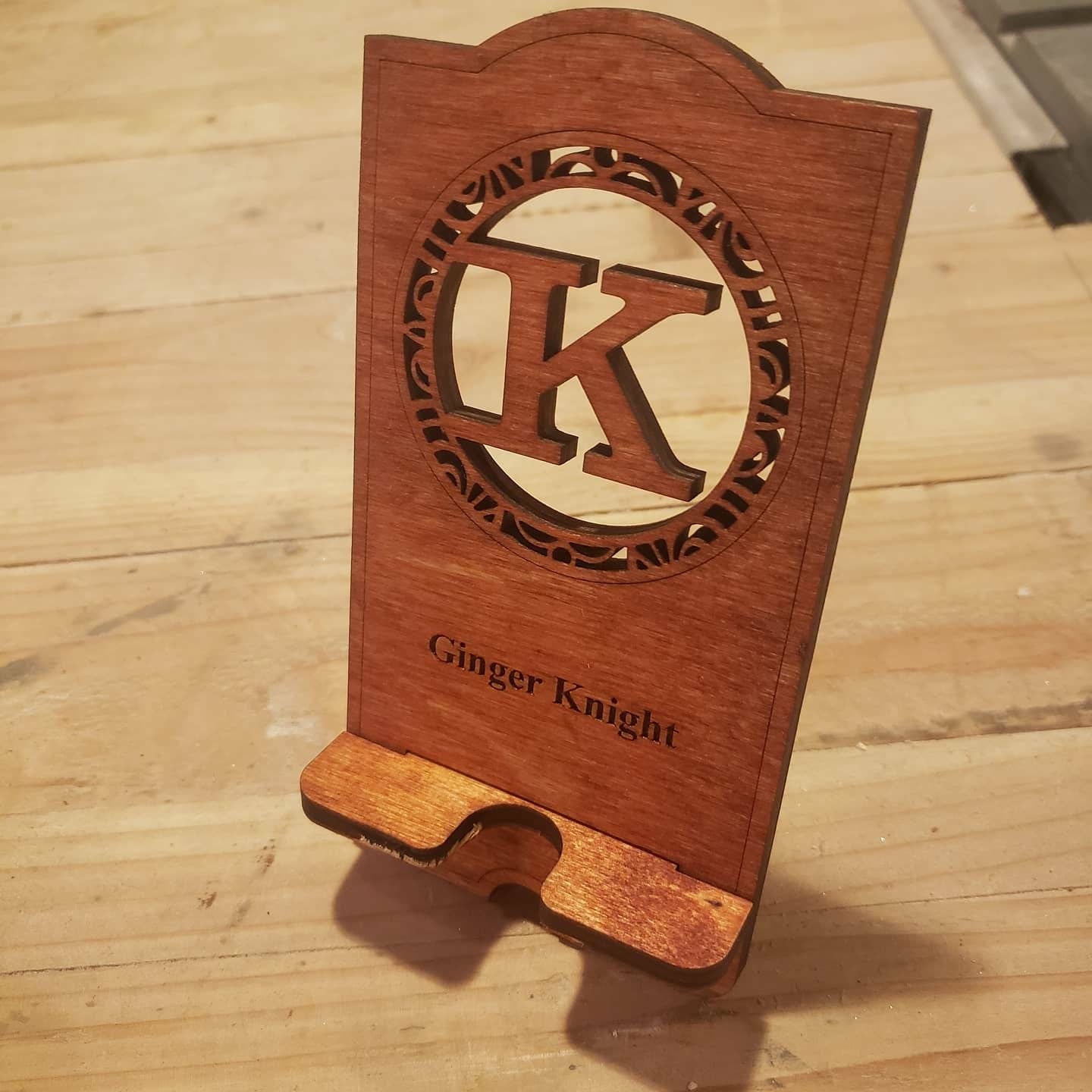 Personalized Wooden Cell Phone Stand