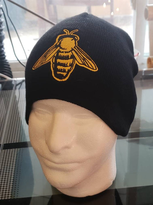 Embroidered Bee Beanie