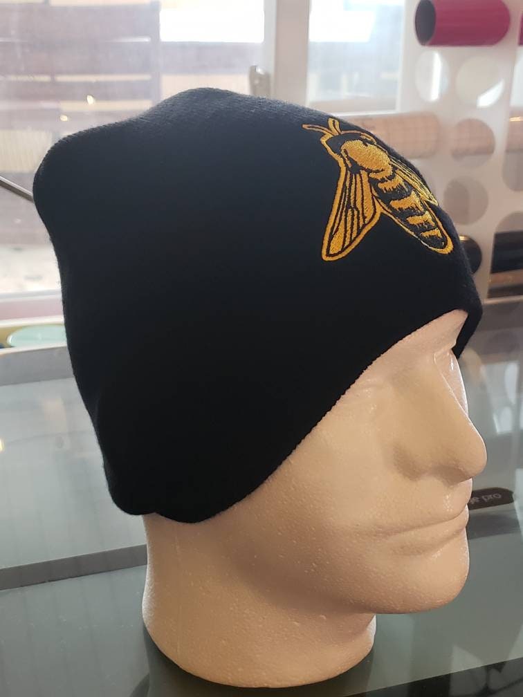 Embroidered Bee Beanie