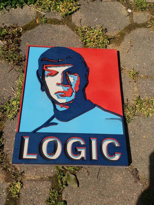 3-D Layered Logic Spock Wooden Art