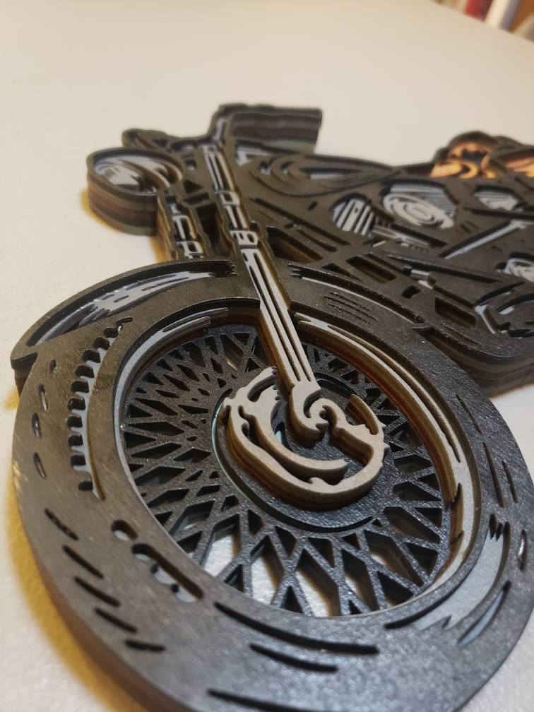 Motorcycle V Twin Wall Sculpture
