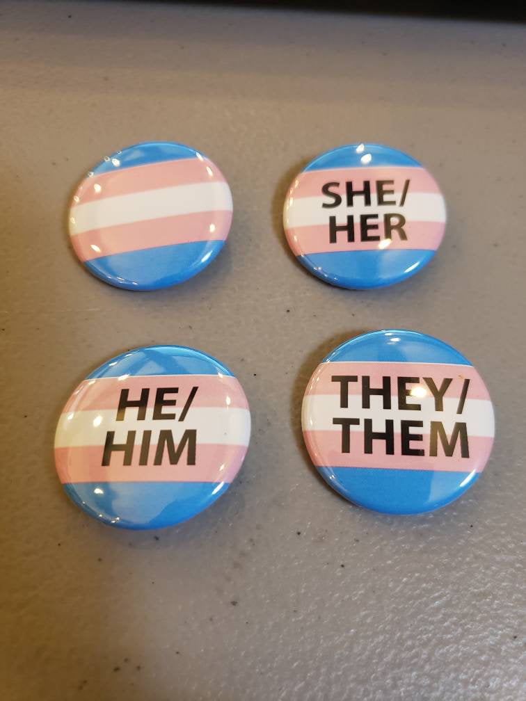 Trans Pride Flag Button 1.25 inch Button
