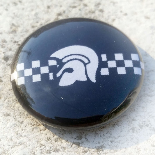 Trojan Records Checkered stripe 1 Inch Button