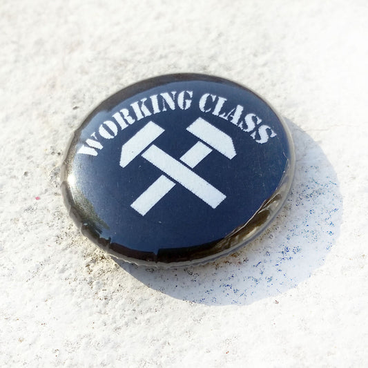 Working Class Crossed Hammers 1 inch Button